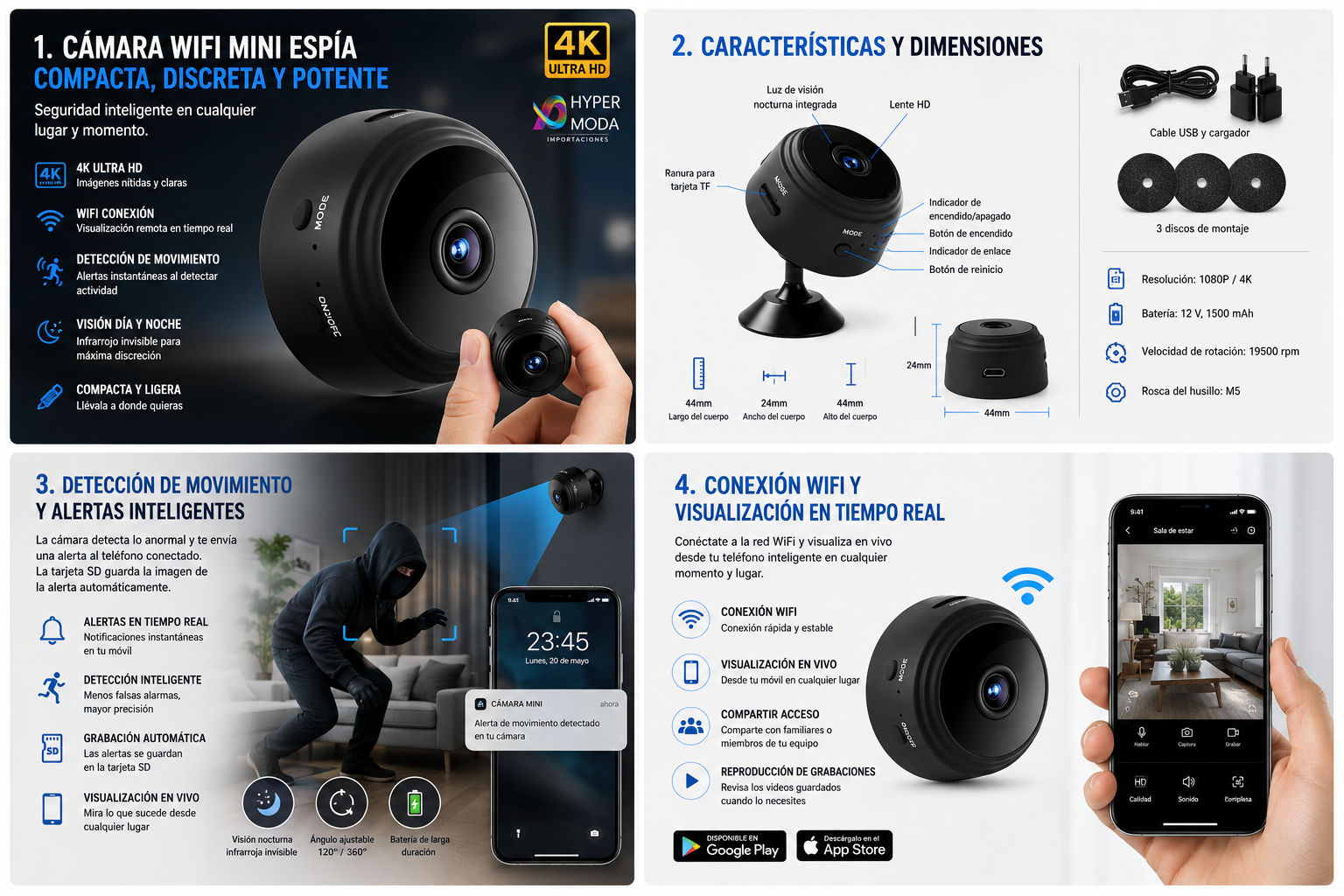 Mini Cámara WiFi