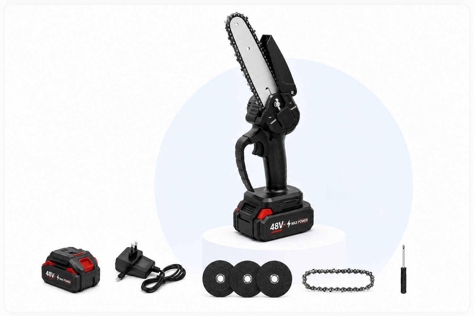 Mini Motosierra Eléctrica Recargable
