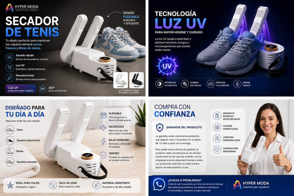 Secador de Tenis y Zapatos con Luz UV